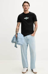 Guess Mens Embroidered Logo T-Shirt Black Northern Ireland Belfast