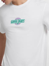Guess Mens Embroidered Logo T-Shirt White Northern Ireland Belfast