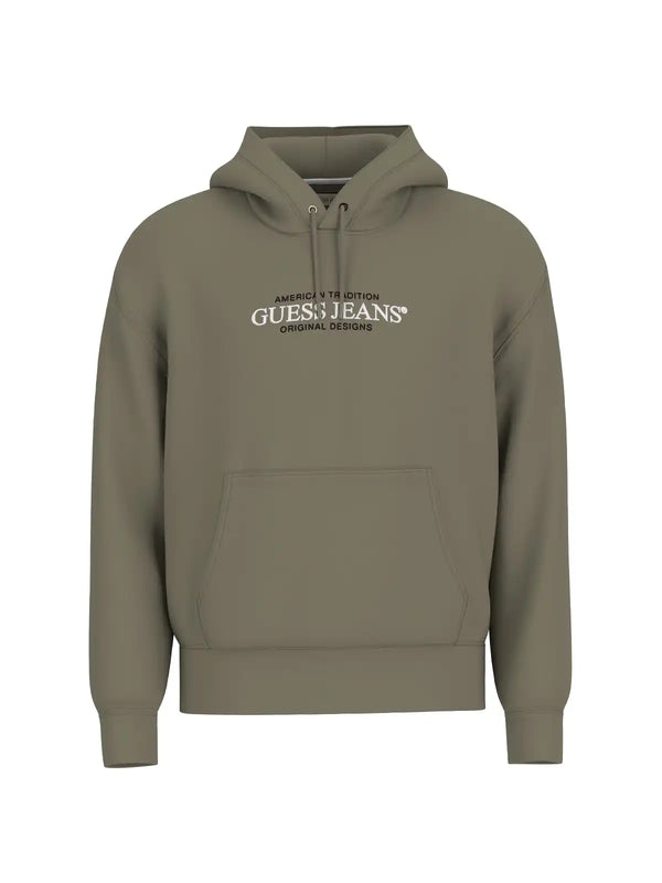 Guess Mens GJ American Tradition Hoodie Olive Light Green Northern