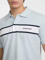 Guess Mens Logo Embroidered Polo Blue Northern Ireland Belfast