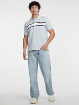 Guess Mens Logo Embroidered Polo Blue Northern Ireland Belfast
