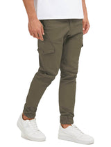 Guess Mens Low Rise Cargo Pants Slim Fit M3BB17WFPQA Olive Green