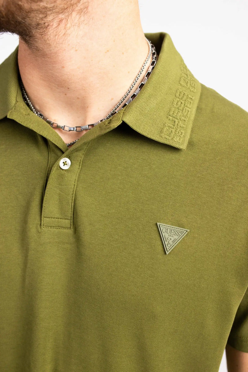 Guess Men’s Nolan SS Polo Shirt Green Stone Northern Ireland Belfast