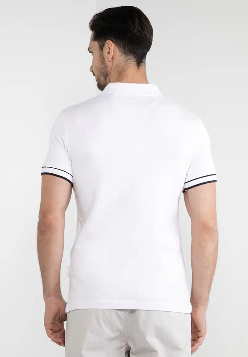 Guess Men’s Oliver Polo Shirt White Ballynahinch Northern Ireland