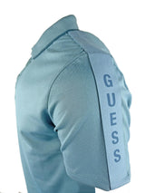 Guess Mens Paul Short Sleeve Polo Shirt Slim Fit Honest Blue