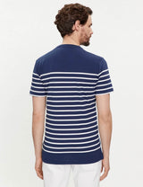 Guess Men’s Short Sleeve CN YD Striped T-Shirt Navy/White Northern