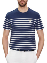 Guess Men’s Short Sleeve CN YD Striped T-Shirt Navy/White Northern
