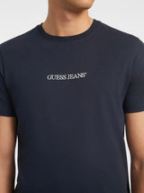 Guess Mens Slim Embroidered Logo T-Shirt Navy Northern Ireland Belfast