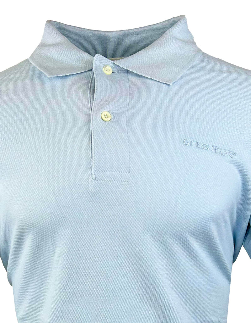 Guess Mens SS Polo Shirt Light Blue Northern Ireland Belfast