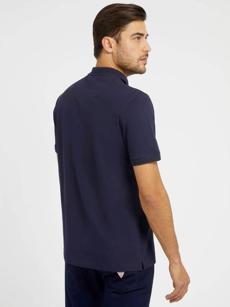 Guess Mens SS Polo Shirt Navy/ Blue Stripe Northern Ireland Belfast