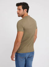 Guess Mens SS Triangle Logo T-Shirt Olive Green Ballynahinch Northern