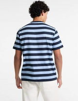 Guess Mens Striped Logo T-Shirt Blue Northern Ireland Belfast