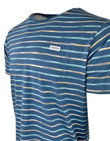 Guess Men’s Striped Patch T-Shirt Honest Blue Space Dye Ballynahinch