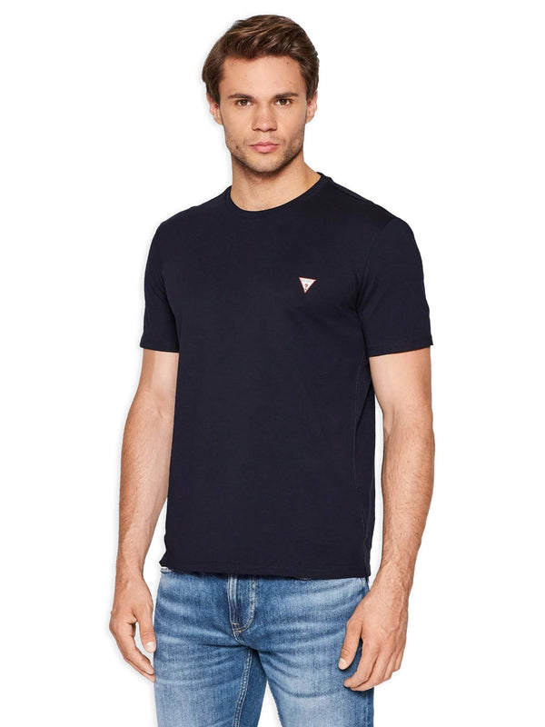 Guess Men’s T-Shirt Core Logo Basic Triangle Logo Navy Ballynahinch