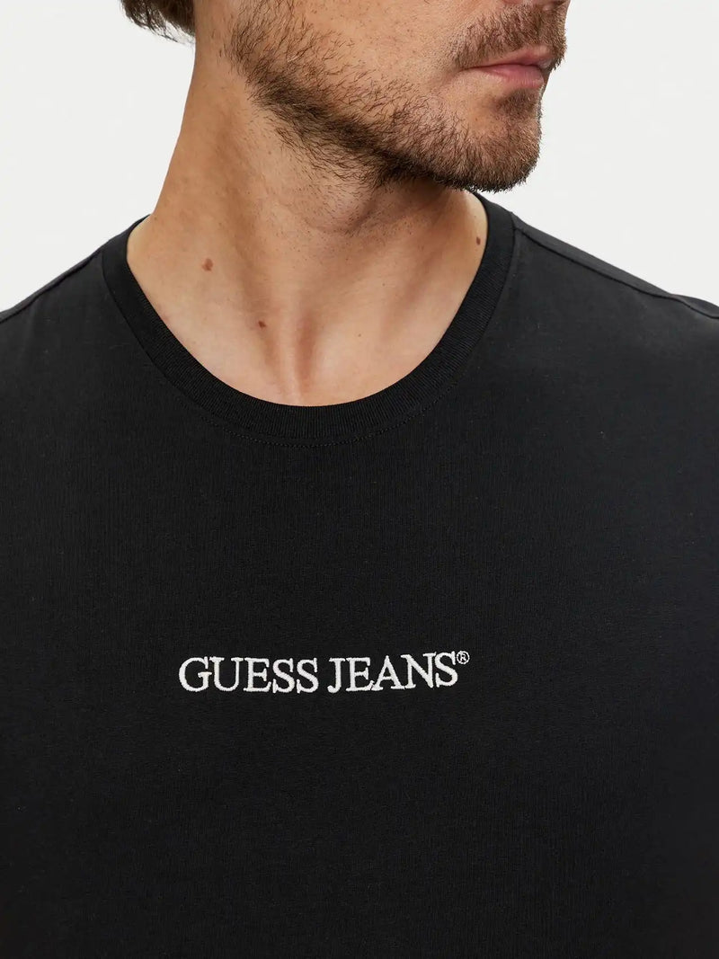 Guess SS Crew Neck Slim Logo T-Shirt Black Northern Ireland Belfast