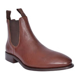 Harrison Men’s Dealer Chelsea Boots Hand Brush Brown Northern