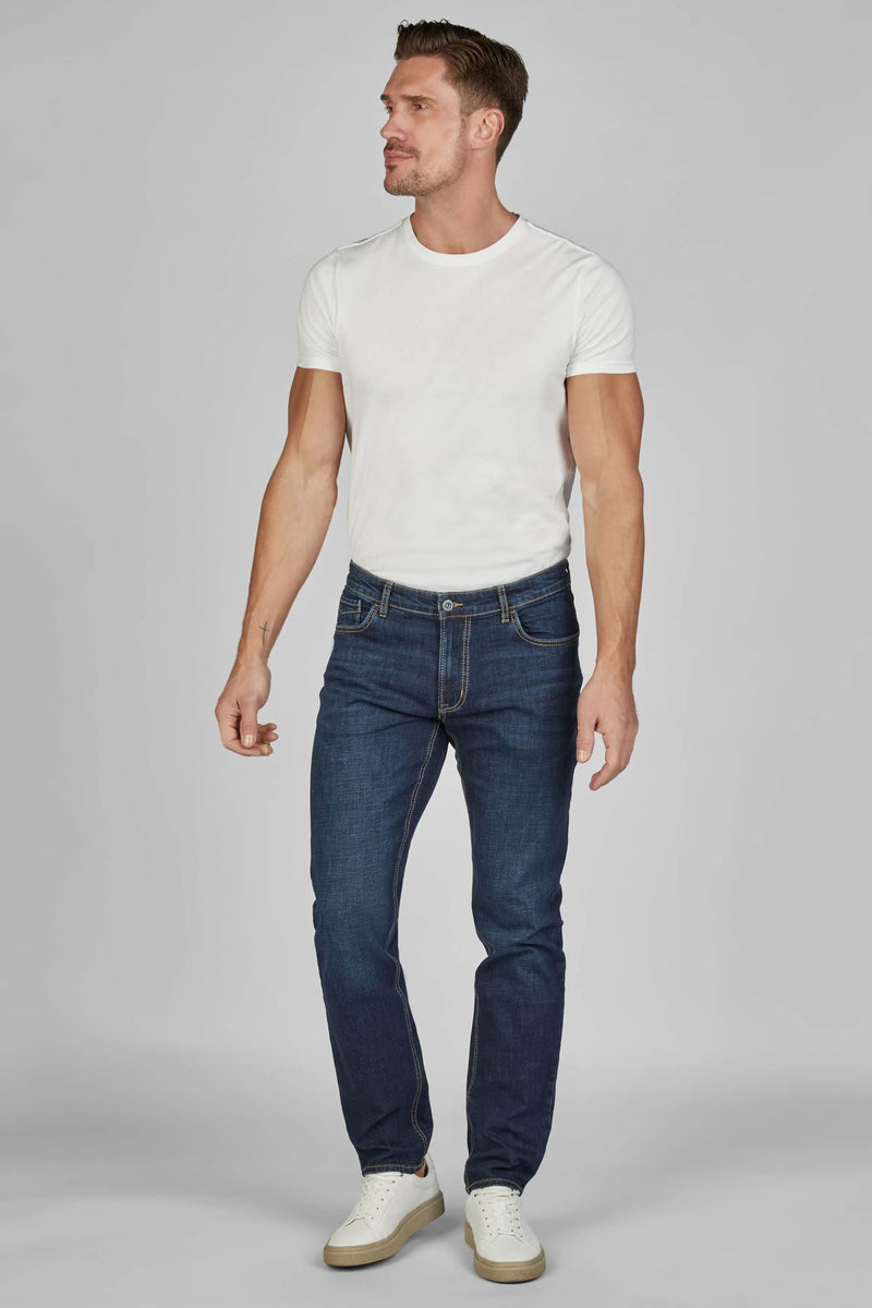 Hattric Jeans Hunter Straight Leg Stretch 688465 Pure Indigo Blue