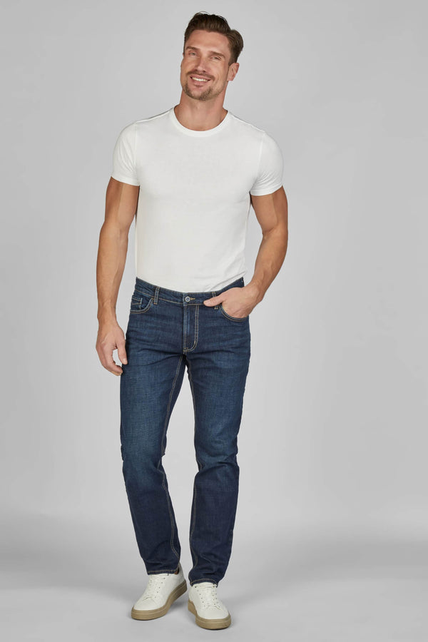 Hattric Jeans Hunter Straight Leg Stretch 688465 Pure Indigo Blue