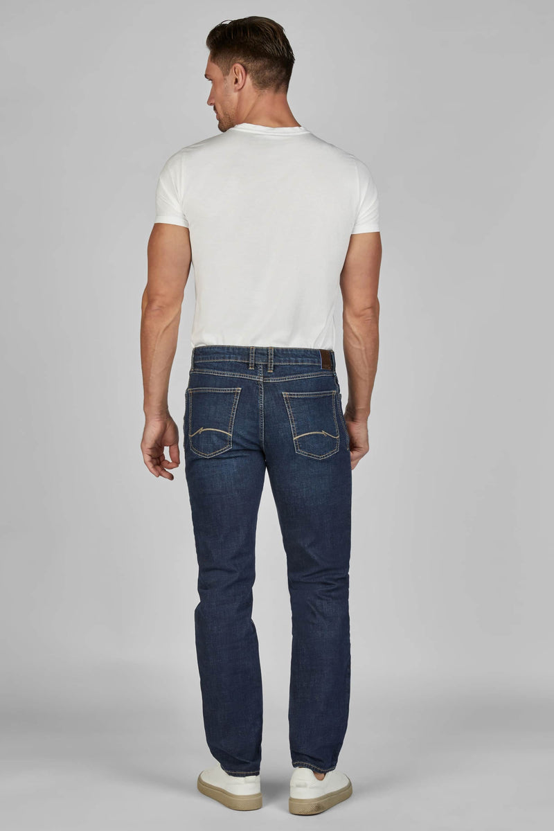 Hattric Jeans Hunter Straight Leg Stretch 688465 Pure Indigo Blue