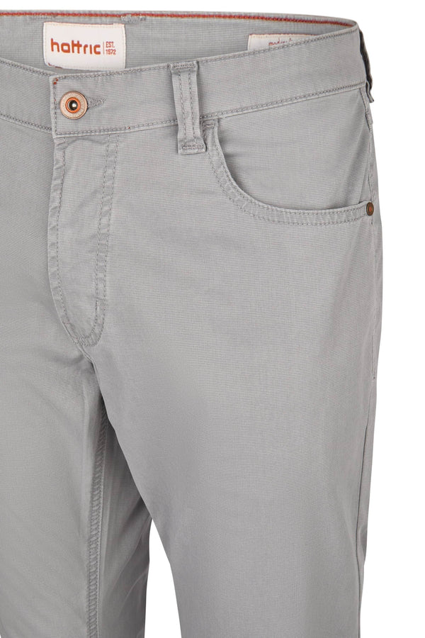 Hattric Mens Harris Slim 5 Pocket Trousers Grey Northern Ireland