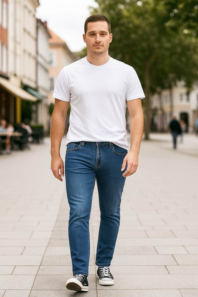 Hattric Mens Harris Slim Stretch Jeans Light Blue Northern Ireland