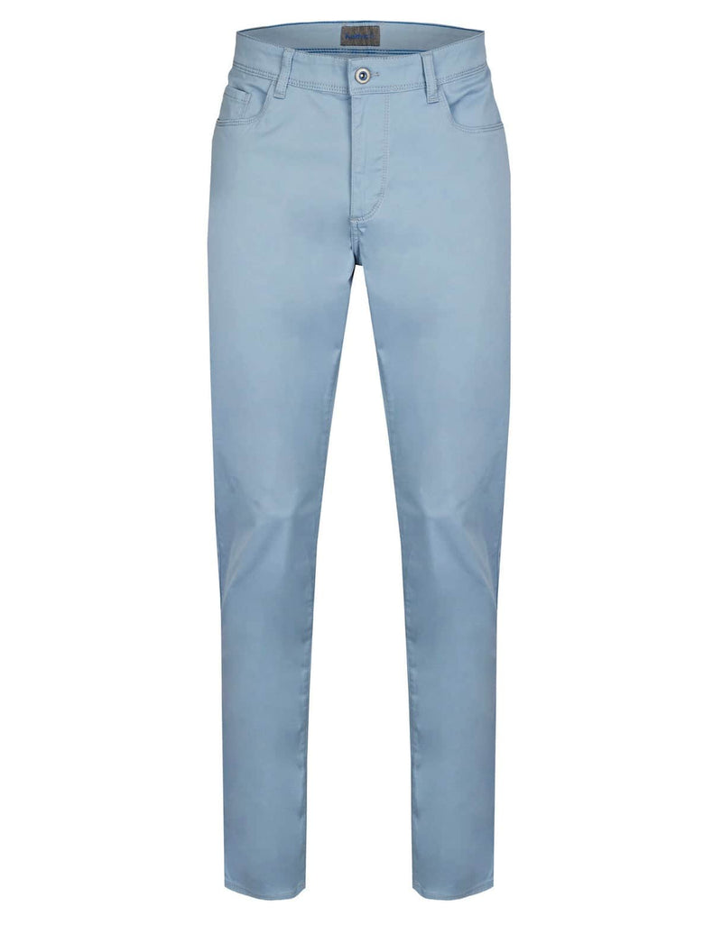 Hattric Mens Hunter 5 Pocket Straight Leg Trousers Blue Northern