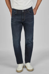 Hattric Men’s Jeans Hunter Straight Leg Stretch 688465 Blue Black
