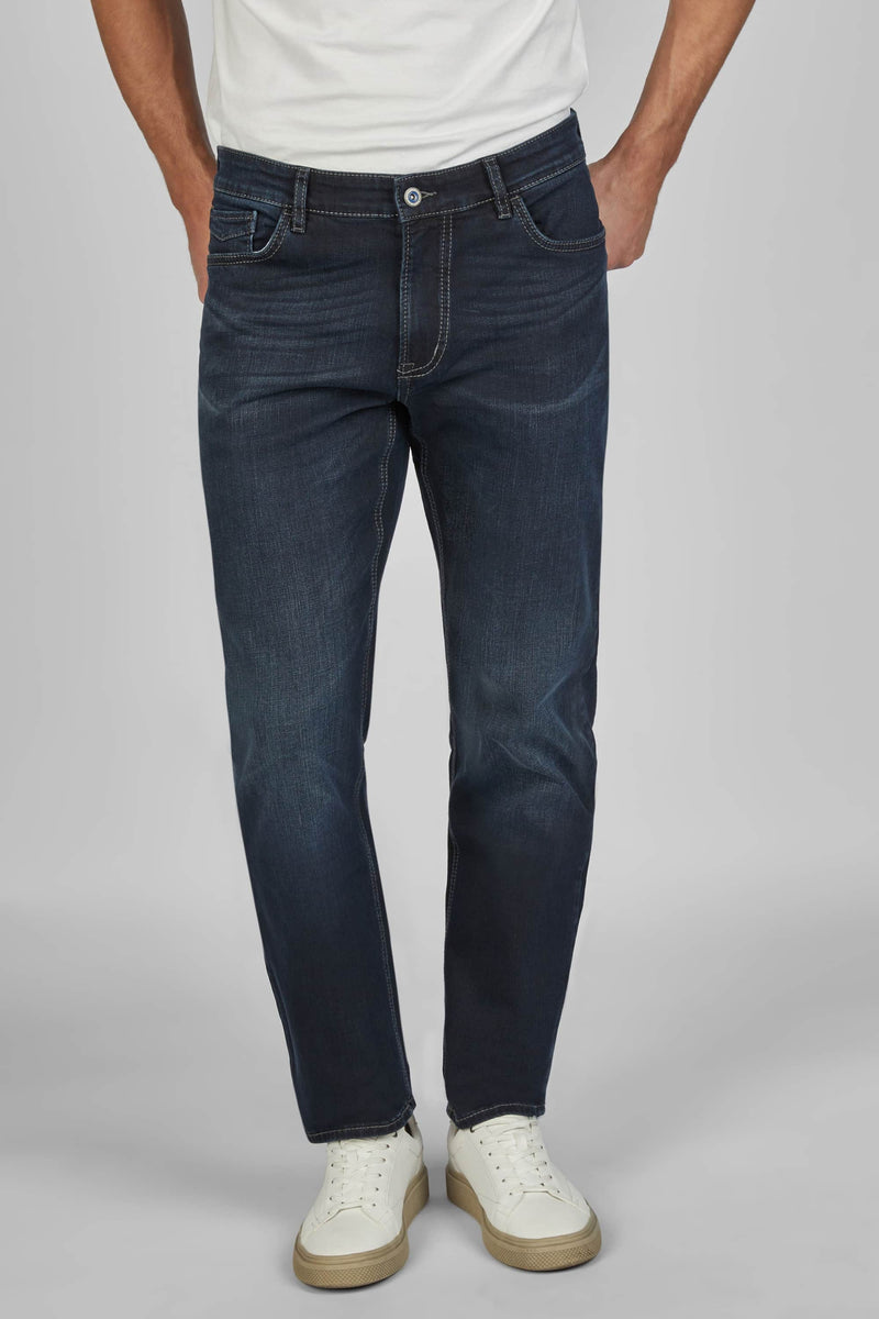 Hattric Men’s Jeans Hunter Straight Leg Stretch 688465 Blue Black