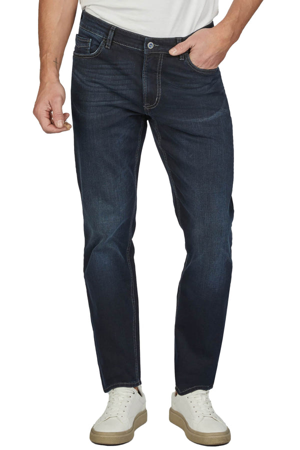 Hattric Men’s Jeans Hunter Straight Leg Stretch 688465 Blue Black
