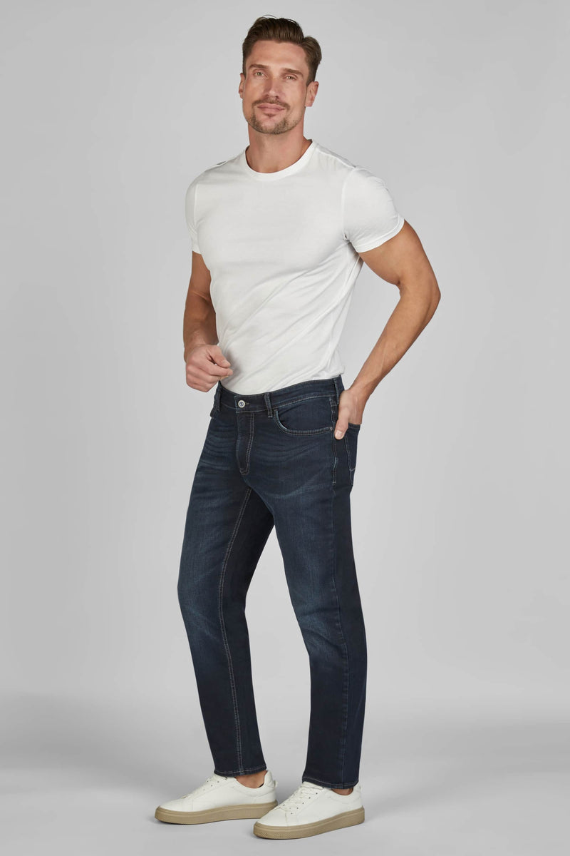 Hattric Men’s Jeans Hunter Straight Leg Stretch 688465 Blue Black