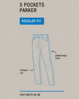 Hattric Mens Jeans Parker Regular Fit - Indigo With Use Northern