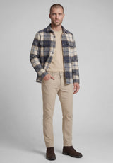 Hattric Mens Parker Corduroy Trousers Straight Leg Beige Northern