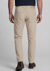 Hattric Mens Parker Corduroy Trousers Straight Leg Beige Northern