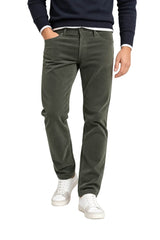 Hattric Mens Parker Corduroy Trousers Straight Leg Khaki Northern
