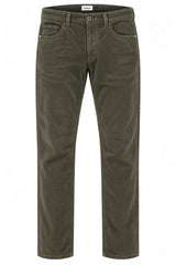Hattric Mens Parker Corduroy Trousers Straight Leg Khaki Northern