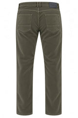 Hattric Mens Parker Corduroy Trousers Straight Leg Khaki Northern