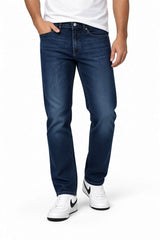 Hattric Mens Parker Straight Jeans Fantastic Flex Dark Blue Northern