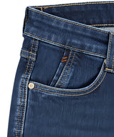 Hattric Mens Parker Straight Jeans Thermo Brushed Dark Indigo