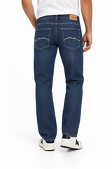 Hattric Mens Parker Straight Jeans Thermo Brushed Dark Indigo