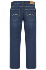Hattric Mens Parker Straight Jeans Thermo Brushed Dark Indigo