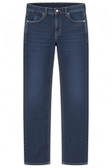 Hattric Mens Parker Straight Jeans Thermo Brushed Dark Indigo