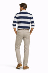 Hattric Parker Chino Trousers Straight Lightweight Stretch Waist