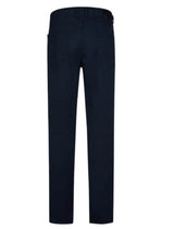 Hattric Parker Straight Lightweight Stretch Waist Chino Trousers Navy