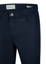Hattric Parker Straight Lightweight Stretch Waist Chino Trousers Navy