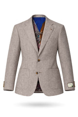 Herbie Frogg Soho Sports Jacket Linen Blend Taupe Northern Ireland
