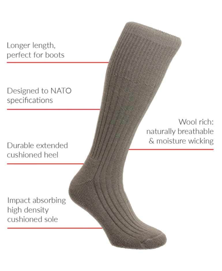 HJ Hall Commando Outdoor Woolrich Socks Airforce Blue - 6-11
