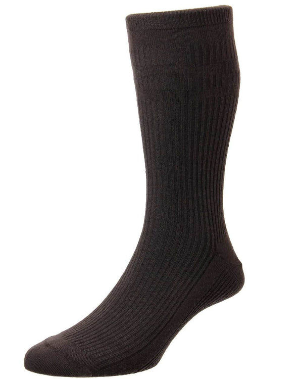 Hj Hall Cotton Softtop Sock Dark Brown Northern Ireland Belfast