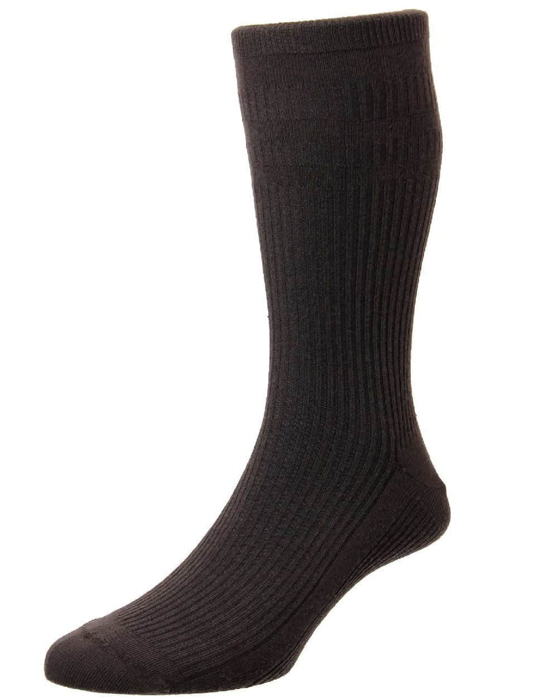 Hj Hall Cotton Softtop Sock Dark Brown Northern Ireland Belfast