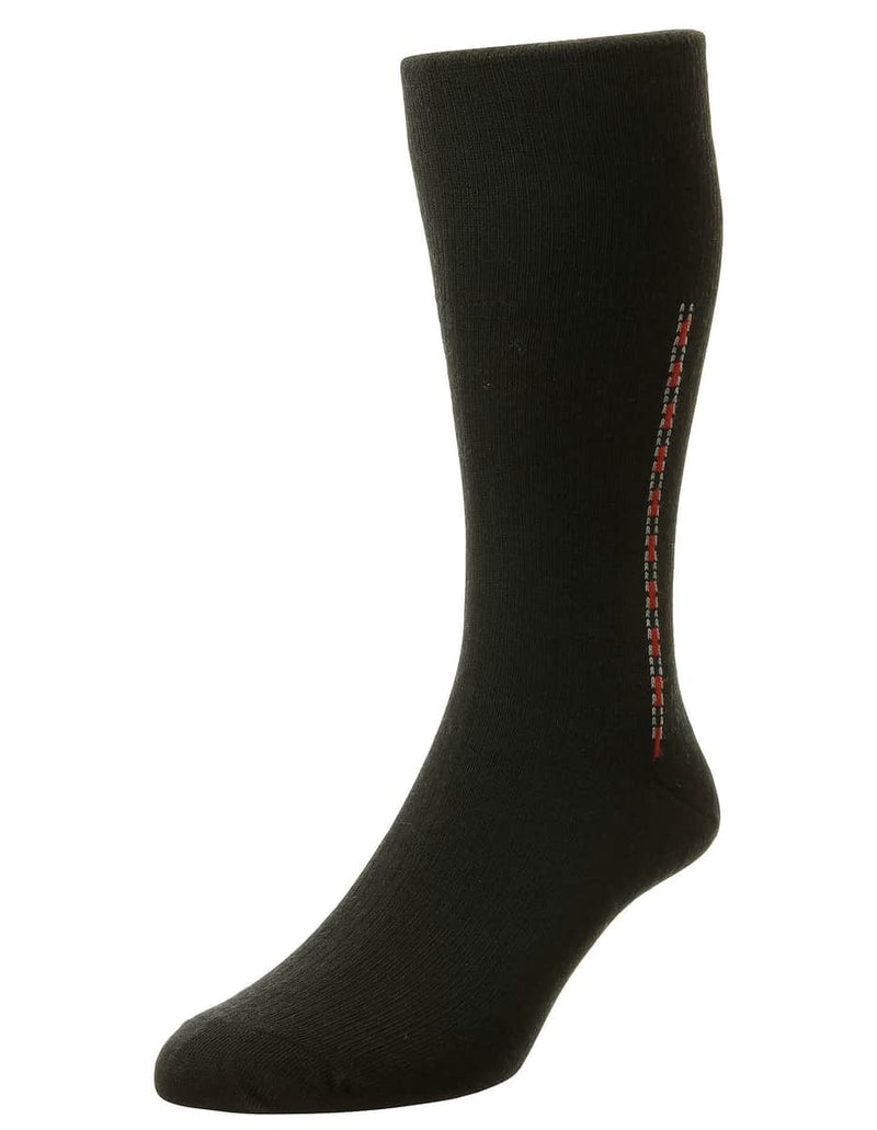 HJ Hall Fancy Panel HJ44 Fancy Panel Half Hose Classic Sock