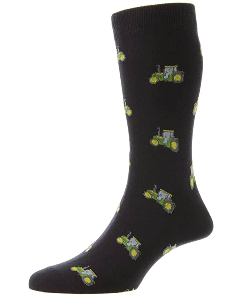 HJ Hall HJ61 Cotton Rich Tractor Design Socks UK 6-11